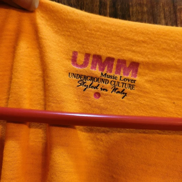 Umm Neon orange asymmetric top - Picture 4 of 5